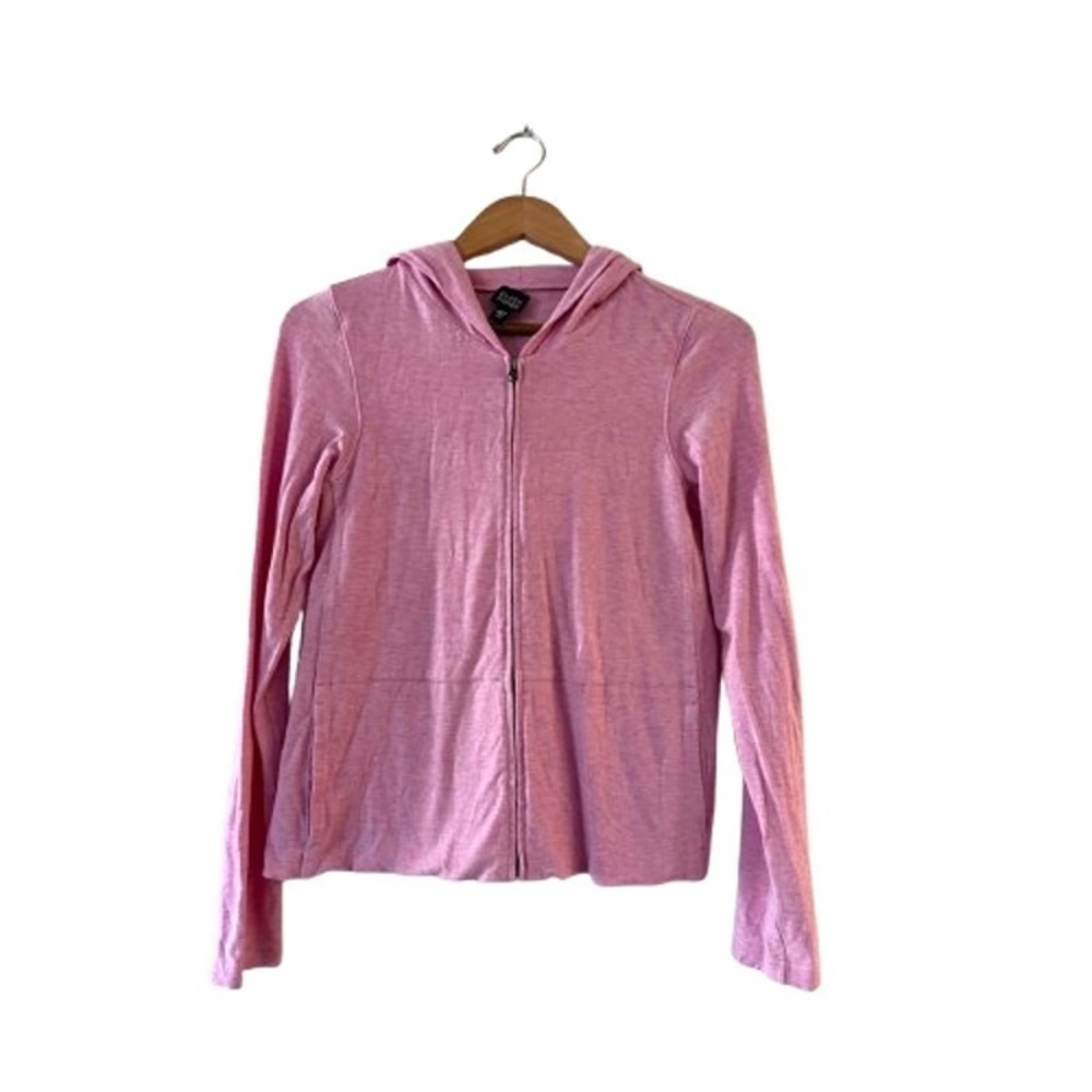 Eileen Fisher Full Zip Hoodie Jacket Size XS‎ Pink Long Sleeve Pocket